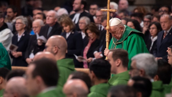 Pope Francis presides a mass on World Day of the Poor at St Peter's basilica