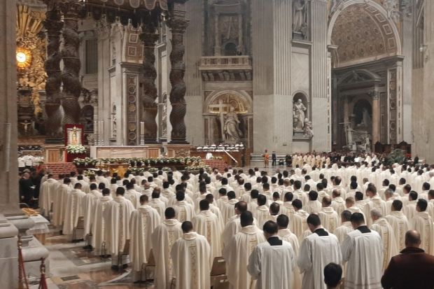 Misa de Nuestra Señora de Guadalupe, 12 de diciembre de 2023 en la Basílica de San Pedro.