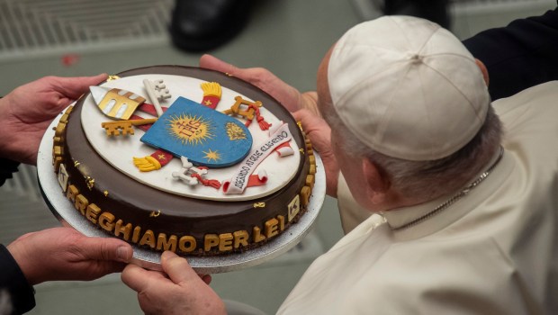 Pope Francis during his weekly general audience in Paul VI Hall at the Vatican