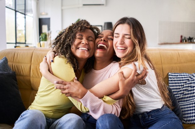 friends give a hug