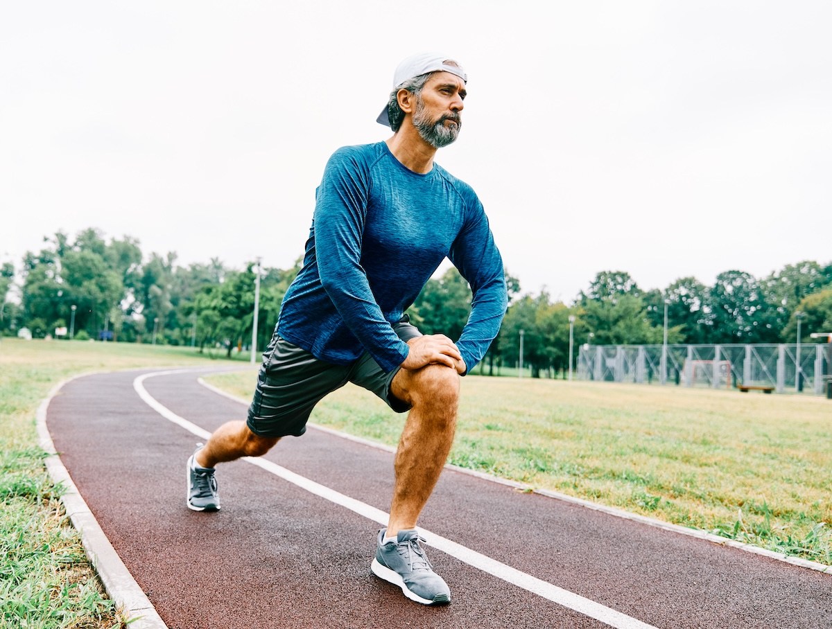 fitness elder older men exercise run