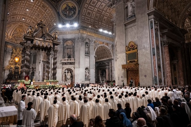 Pope Francis leads a mass at St Peter’s basilica for the Feast of the Presentation of the Lord on February
