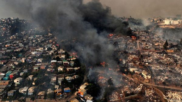 chili, incendie, feu