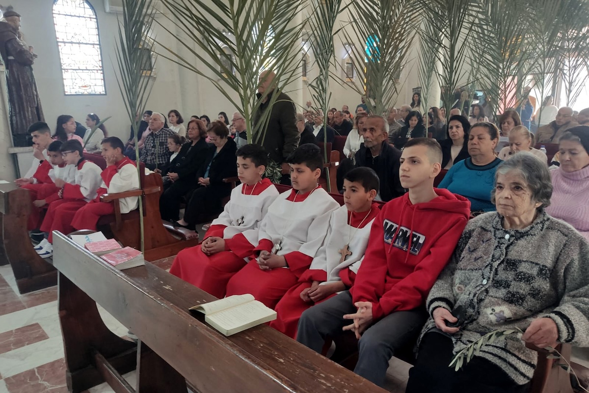 Gaza Catholic Christian parish Palm Sunday
