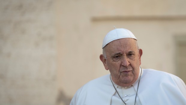 Pope Francis during his weekly general audience at St. Peter's Square at the Vatican on March 20, 2024