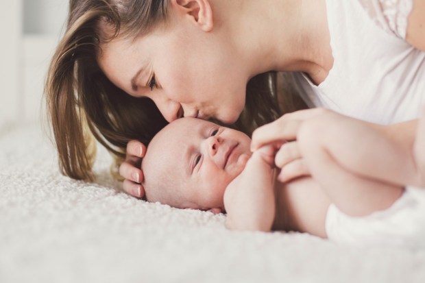 Mother and newborn baby