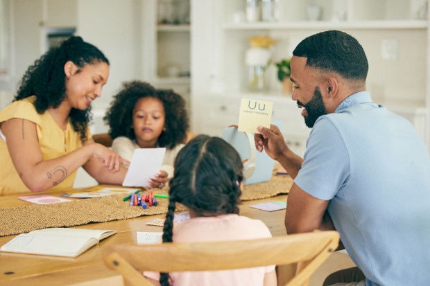 mom-dad-child-kids-homeschool-homework-learn-school-