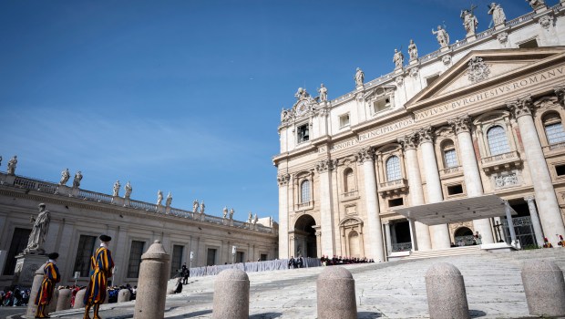 Pope Francis during his weekly general audience in St. Peter's square at the Vatican on May 29, 2024.