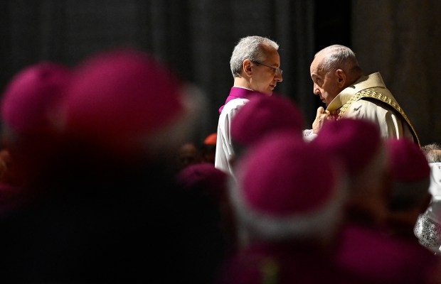 Pope-Francis-Vespers-prayer-Ascension-of-Jesus-Christ-holy-door-AFP