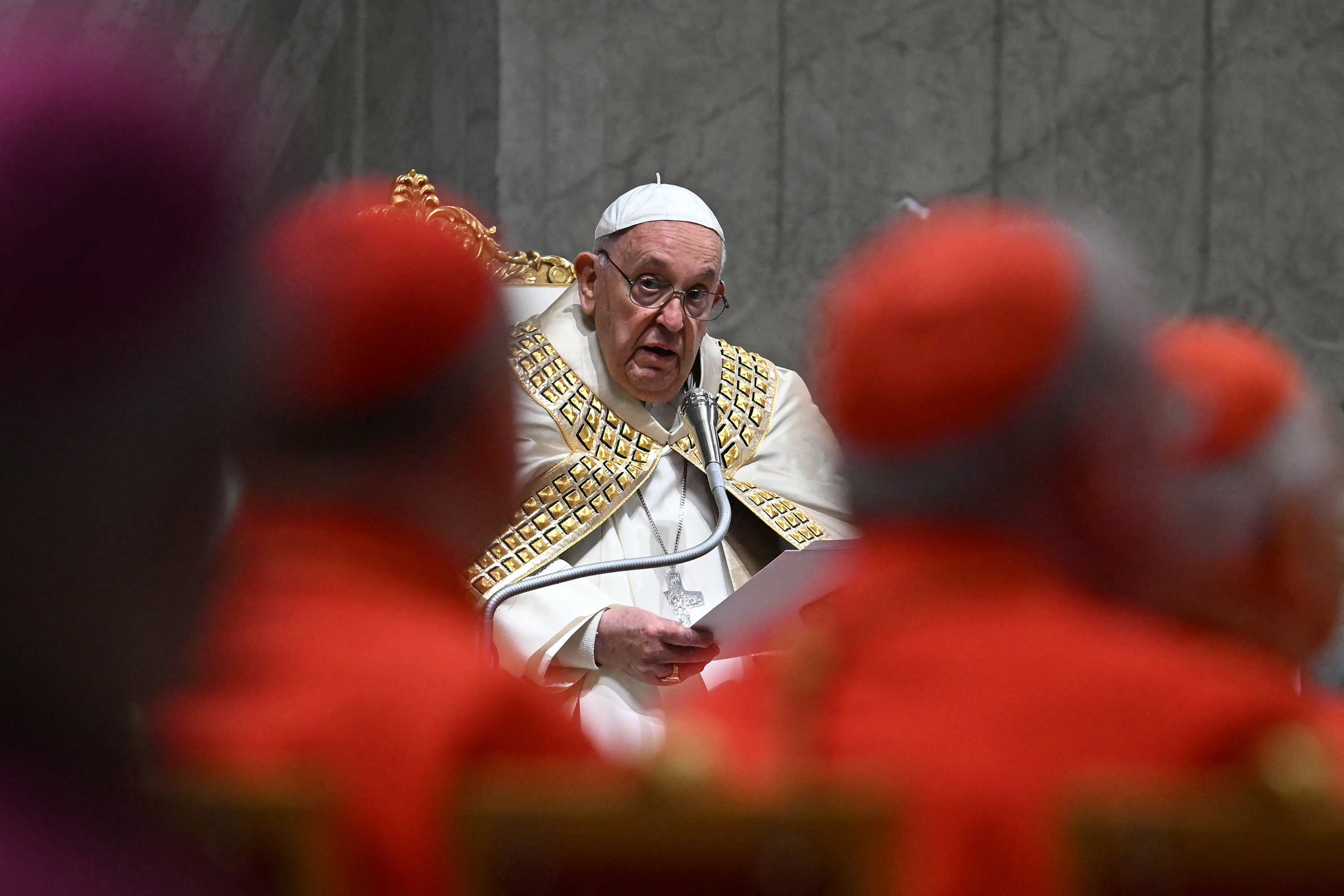 Pope-Francis-Vespers-prayer-Ascension-of-Jesus-Christ-holy-door-AFP