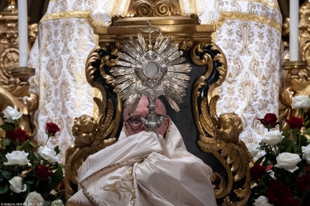 EUCHARISTIC ADORATION FOR LIFE Vigil in the Santuario di San Salvatore in Lauro church