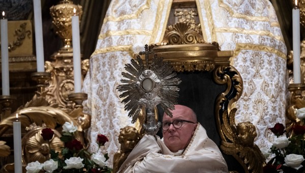 EUCHARISTIC ADORATION FOR LIFE Vigil in the Santuario di San Salvatore in Lauro church