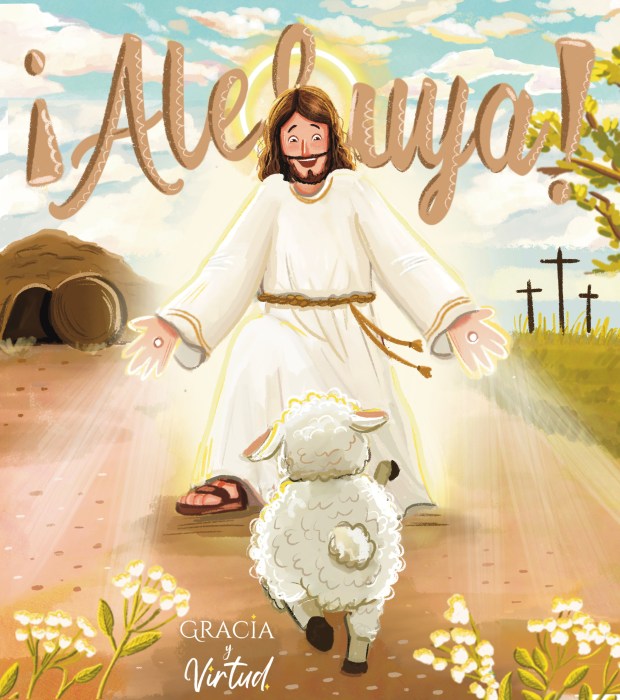 Jesus with a sheep drawing