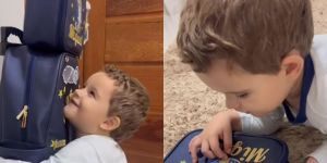 Miguel, de 5 años, ¡está decidido a llevar a la Virgen al colegio!