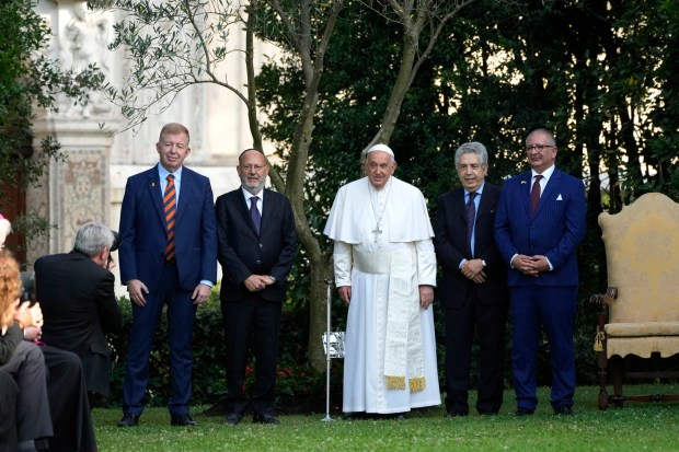 Pope Francis peace prayers in the Vatican Gardens