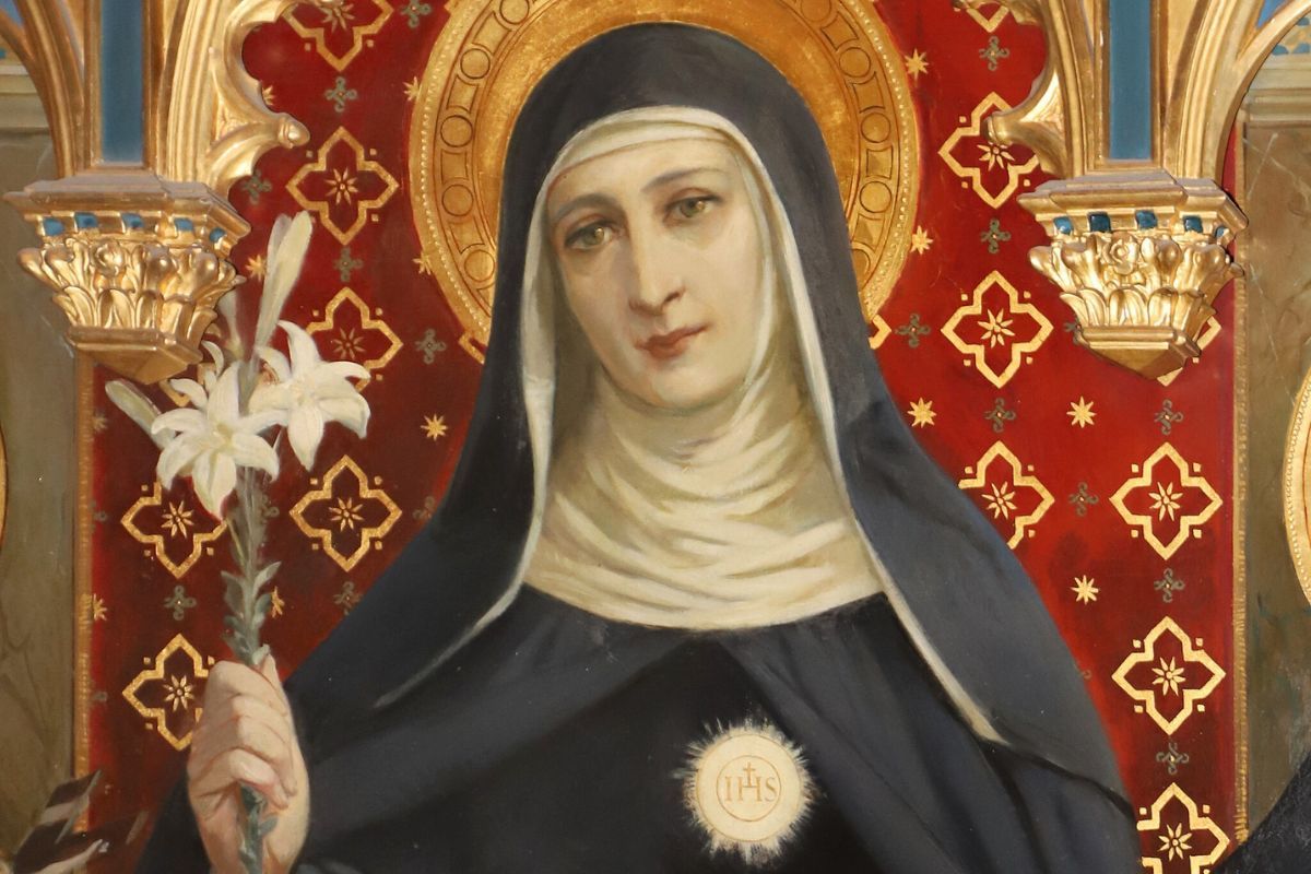 Santa Juliana Falconieri recibió la cruz de Jesús estampada en su pecho