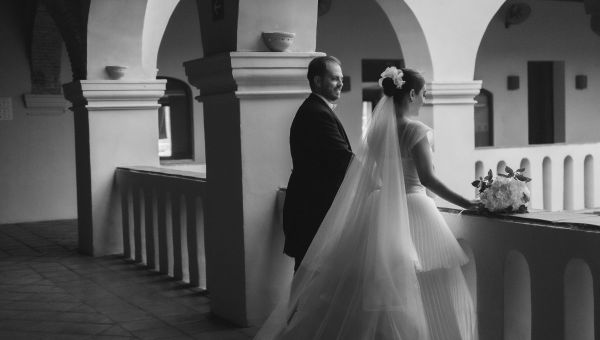 bride and groom at wedding- DO NOT REUSE