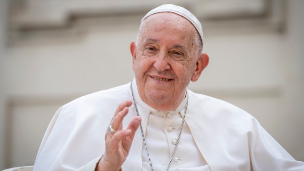 Pope Francis during his weekly general audience in St. Peter's square at the Vatican on September 18, 2024.