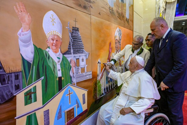 La llegada del Papa Francisco a Timor Oriental