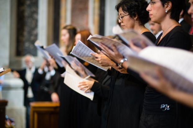 singers of Gregorian sacred music