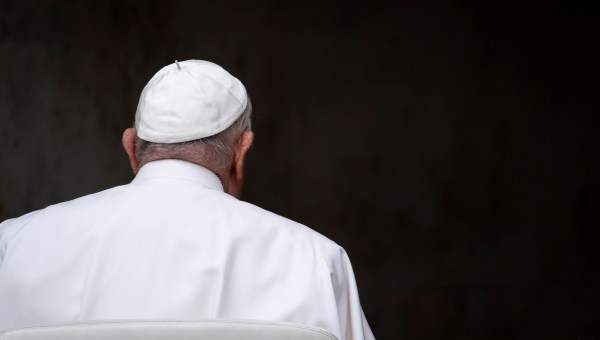 Pope Francis during his weekly general audience in St. Peter's square at the Vatican on October 16, 2024.