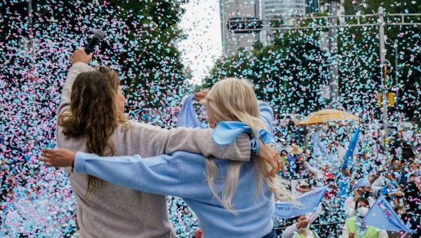 Celebración a favor de la mujer y la vida en mexico marcha manifestación