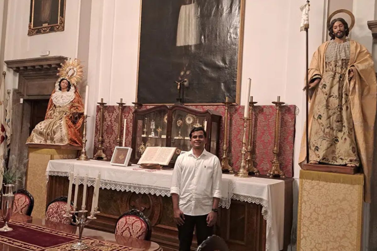 Nithin, único seminarista de rito siro-malabar en España