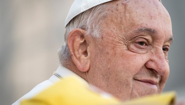 Pope Francis during the weekly general audience at St Peter's Square in The Vatican on November 27, 2024.
