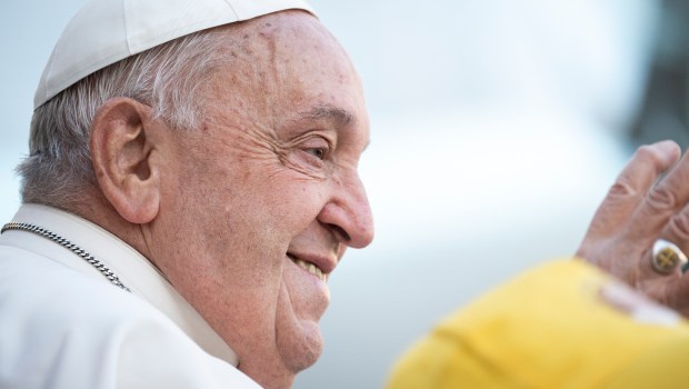 Pope Francis during the weekly general audience at St Peter's Square in The Vatican on November 27, 2024.