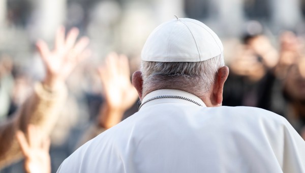 Pope Francis during the weekly general audience at St Peter's Square in The Vatican on November 27, 2024.