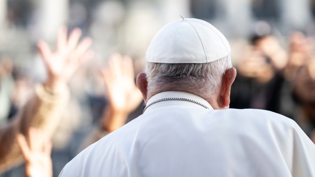 Pope Francis during the weekly general audience at St Peter's Square in The Vatican on November 27, 2024.