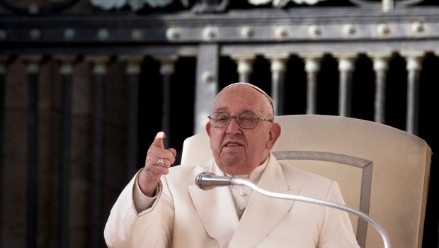 Pope Francis during his weekly general audience in St. Peter's square at the Vatican on November 13, 2024.