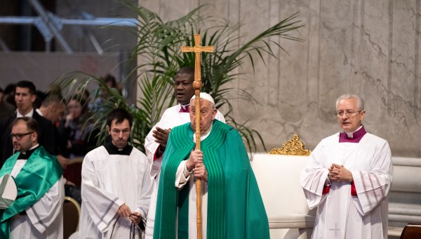 Pope Francis presided over a Mass for the World Day of the Poor at St. Peter's Basilica in Vatican City on November 17, 2024