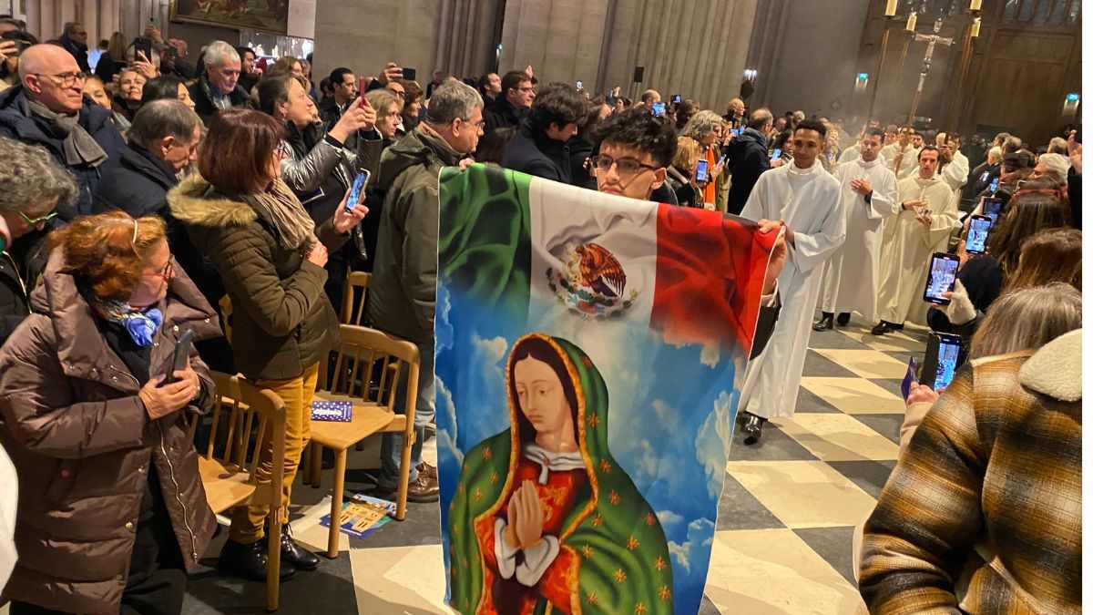 Messe dédiée à Notre-Dame de Guadalupe à Notre-Dame de Paris, le 12 décembre 2024.