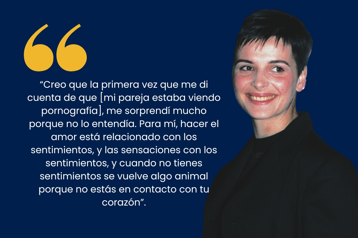 Julieta Binoche en contra de la pornografía