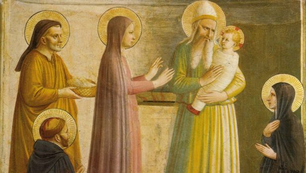 PRESENTATION-JESUS-AU-TEMPLE-FRA-ANGELICO-TABLEAU-DOMAINE-PUBLIC