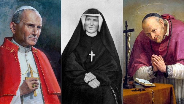 The-portrait-of-pope-St.-John-Paul-Shutterstock-St.-Faustina-Kowalska-Sant-Alfonso-Maria-de-Liguori
