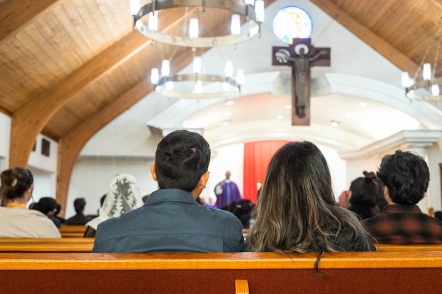 couple in the church