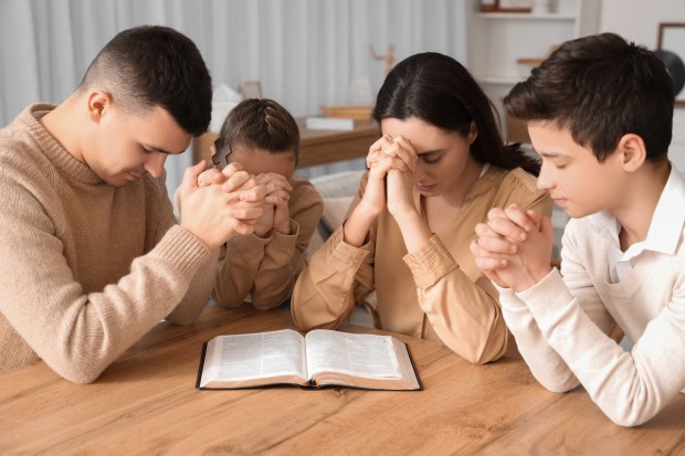 Family praying