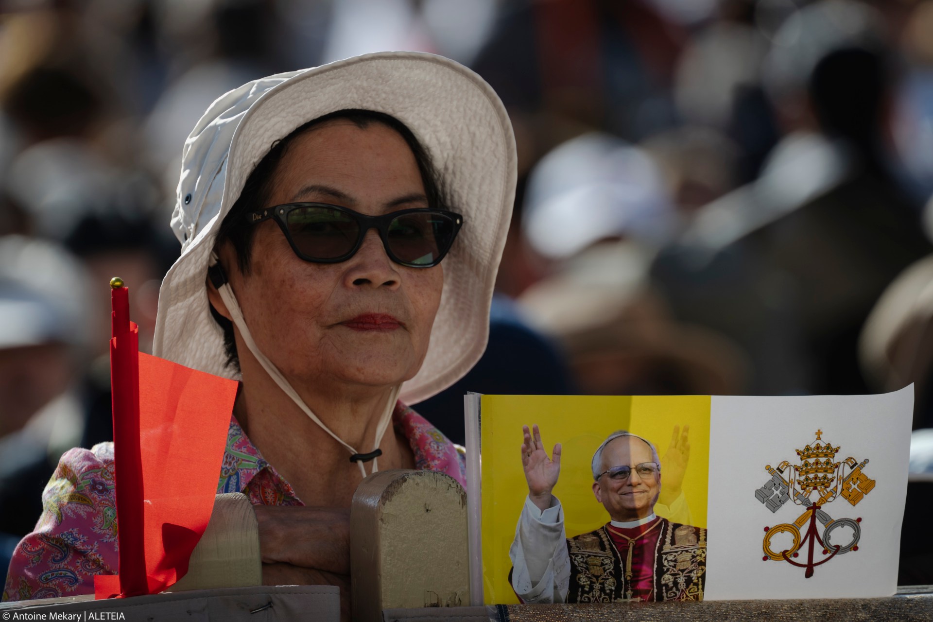 Pope Leo XIV during his weekly general audience at St Peter's Square at The Vatican, on May 28, 2025.