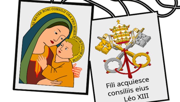 WHITE SCAPULAR OUR LADY OF GOOD COUNSEL