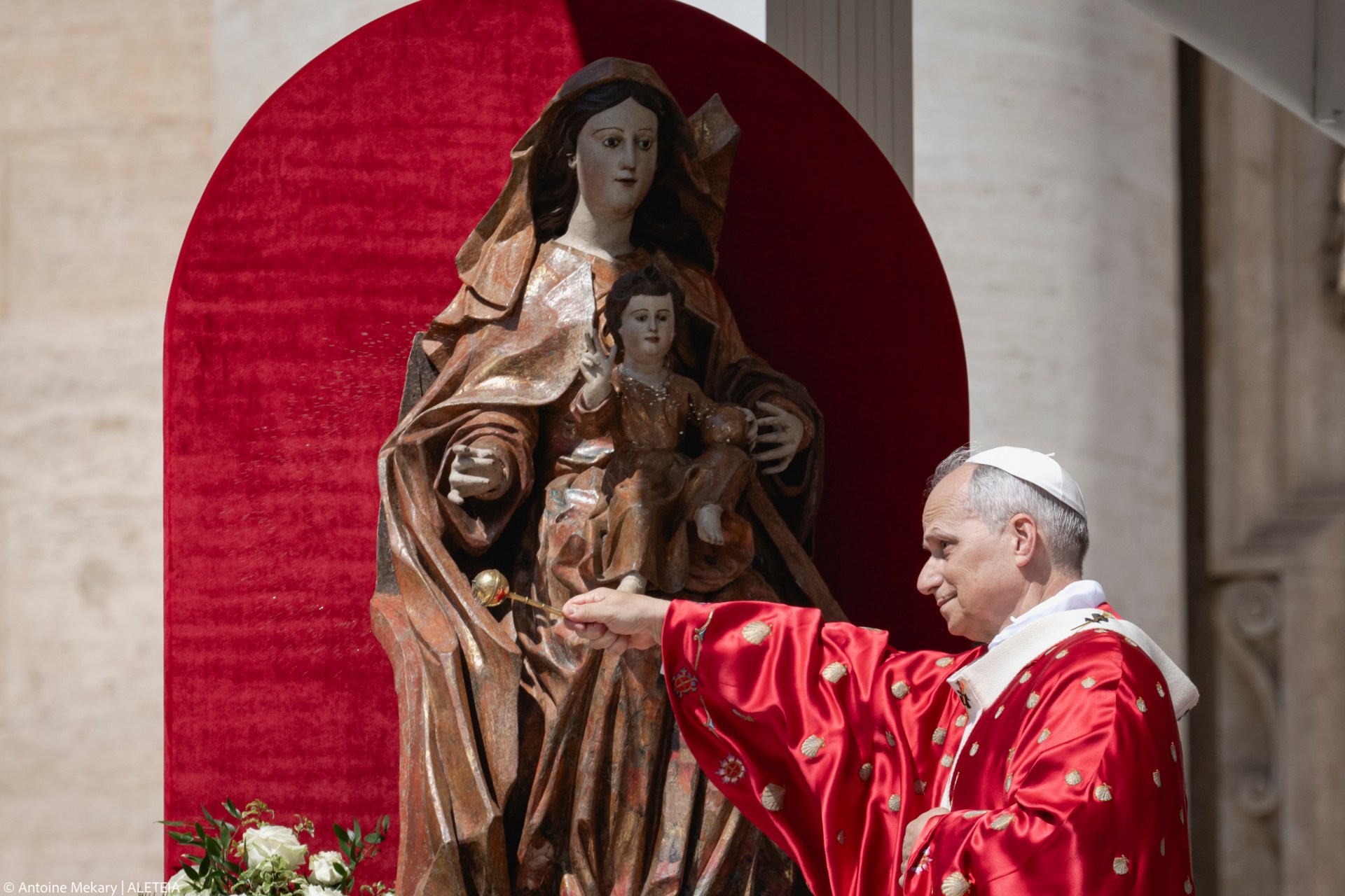 Pope Leo XIV during Holy Mass celebrated for the Jubilee of New Religious Associations on Pentecost Sunday in St. Peter's Square at the Vatican, June 8, 2025.