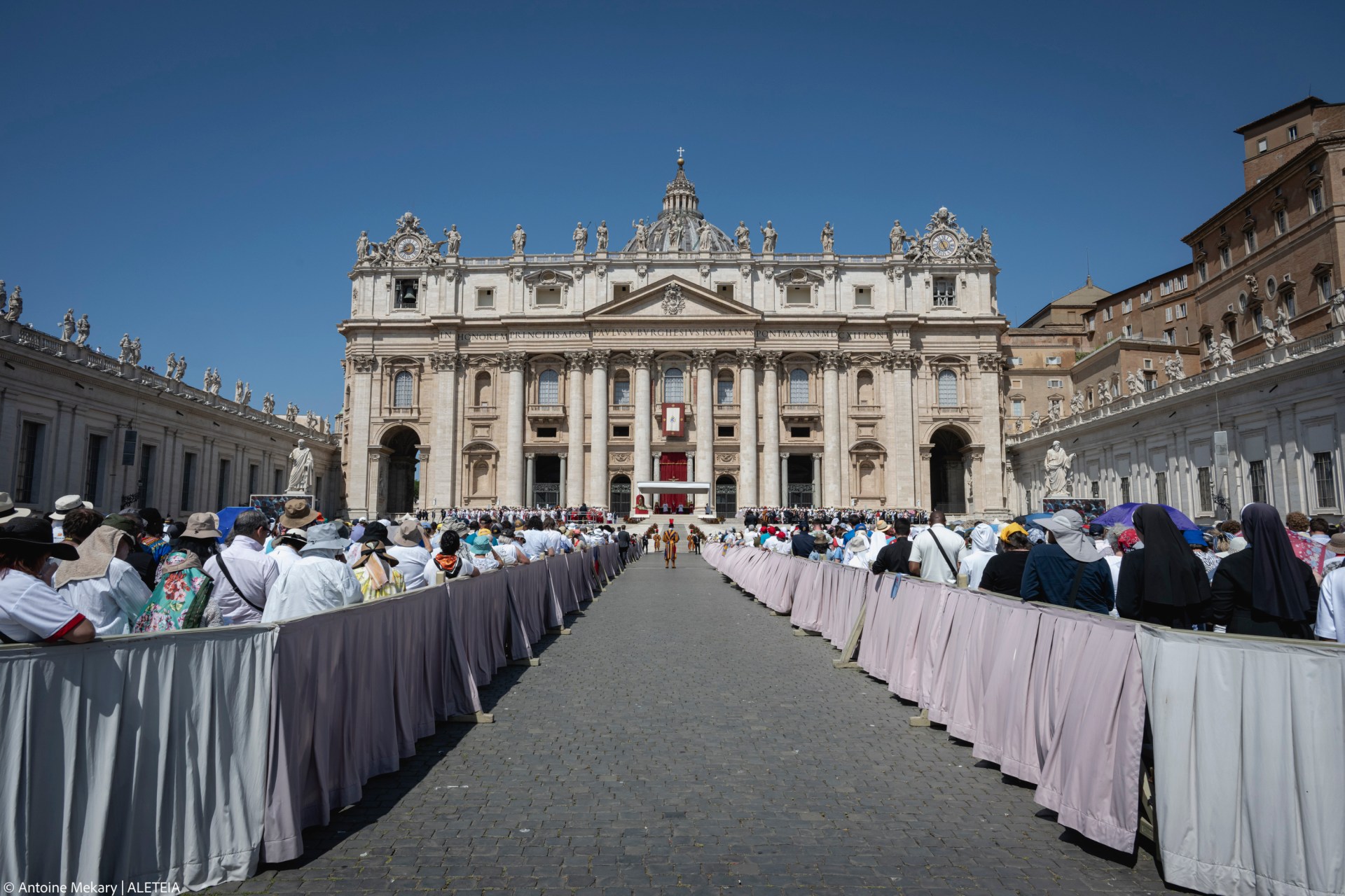 Pope Leo XIV during Holy Mass celebrated for the Jubilee of New Religious Associations on Pentecost Sunday in St. Peter's Square at the Vatican, June 8, 2025.