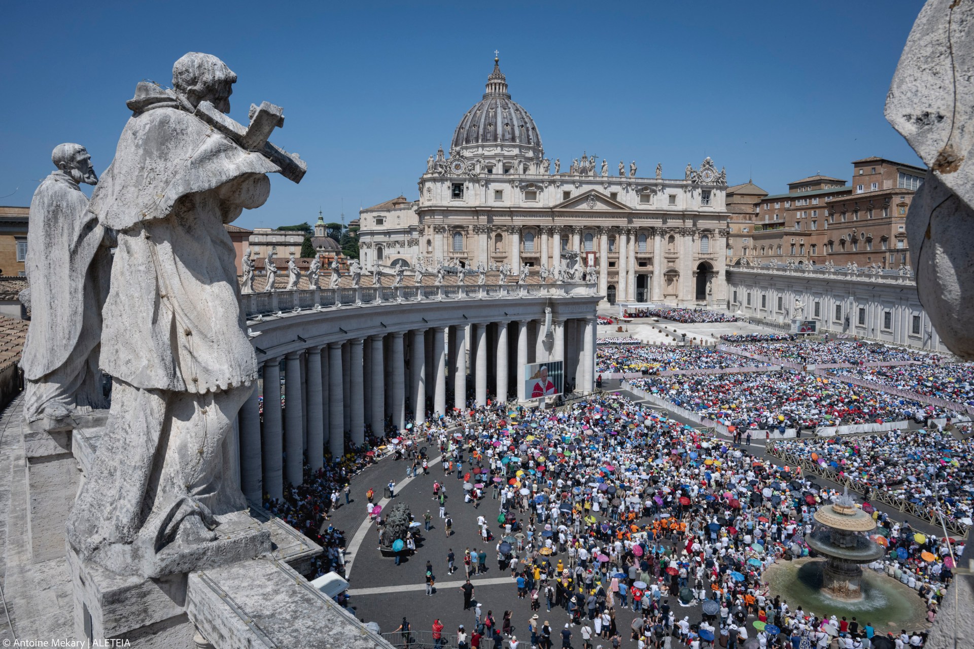 Pope Leo XIV during Holy Mass celebrated for the Jubilee of New Religious Associations on Pentecost Sunday in St. Peter's Square at the Vatican, June 8, 2025.