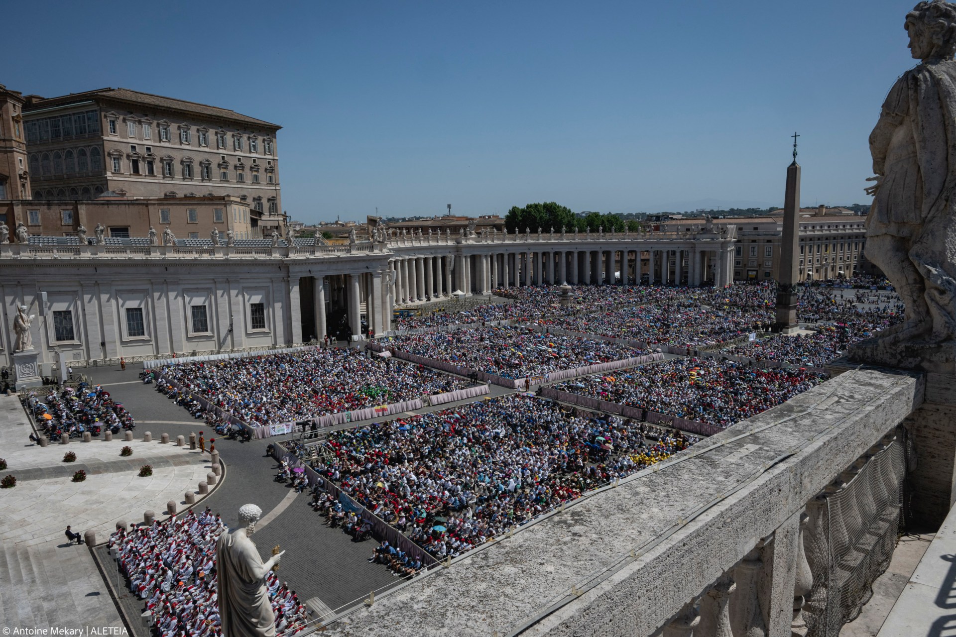 Pope Leo XIV during Holy Mass celebrated for the Jubilee of New Religious Associations on Pentecost Sunday in St. Peter's Square at the Vatican, June 8, 2025.