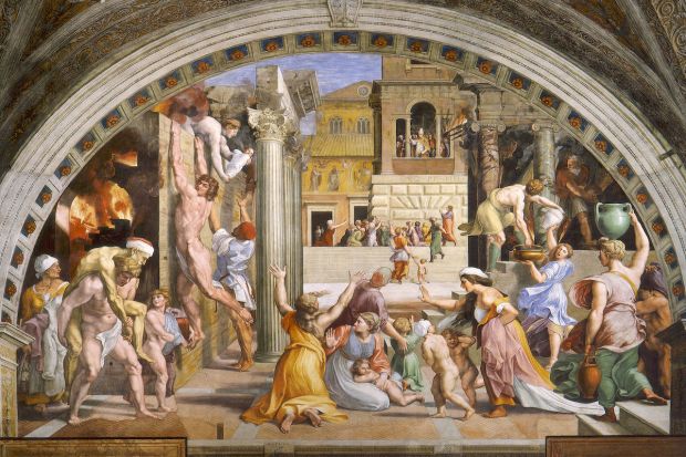 Incendio del borgo, de Rafael, en los museos vaticanos
