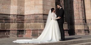 Un recuerdo inolvidable: ella hizo su vestido de novia