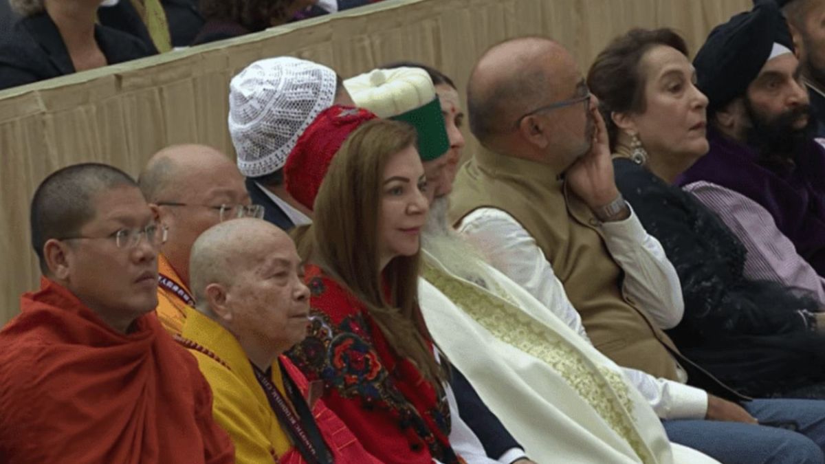 encuentro interreligioso celebrado la tarde del 28 de octubre de 2025 en el Vaticano con motivo del 60 aniversario de la declaración Nostra Ae tate del Concilio Vaticano II.