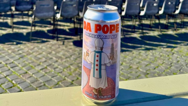 can of "Da Pope" beer