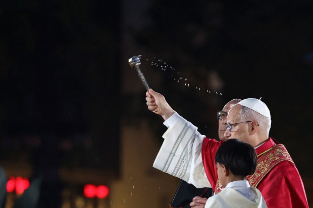 Pope Leo XIV inaugurates the Jesus Christ tower of the Sagrada Familia Basilica in Barcelona, on June 10, 2026